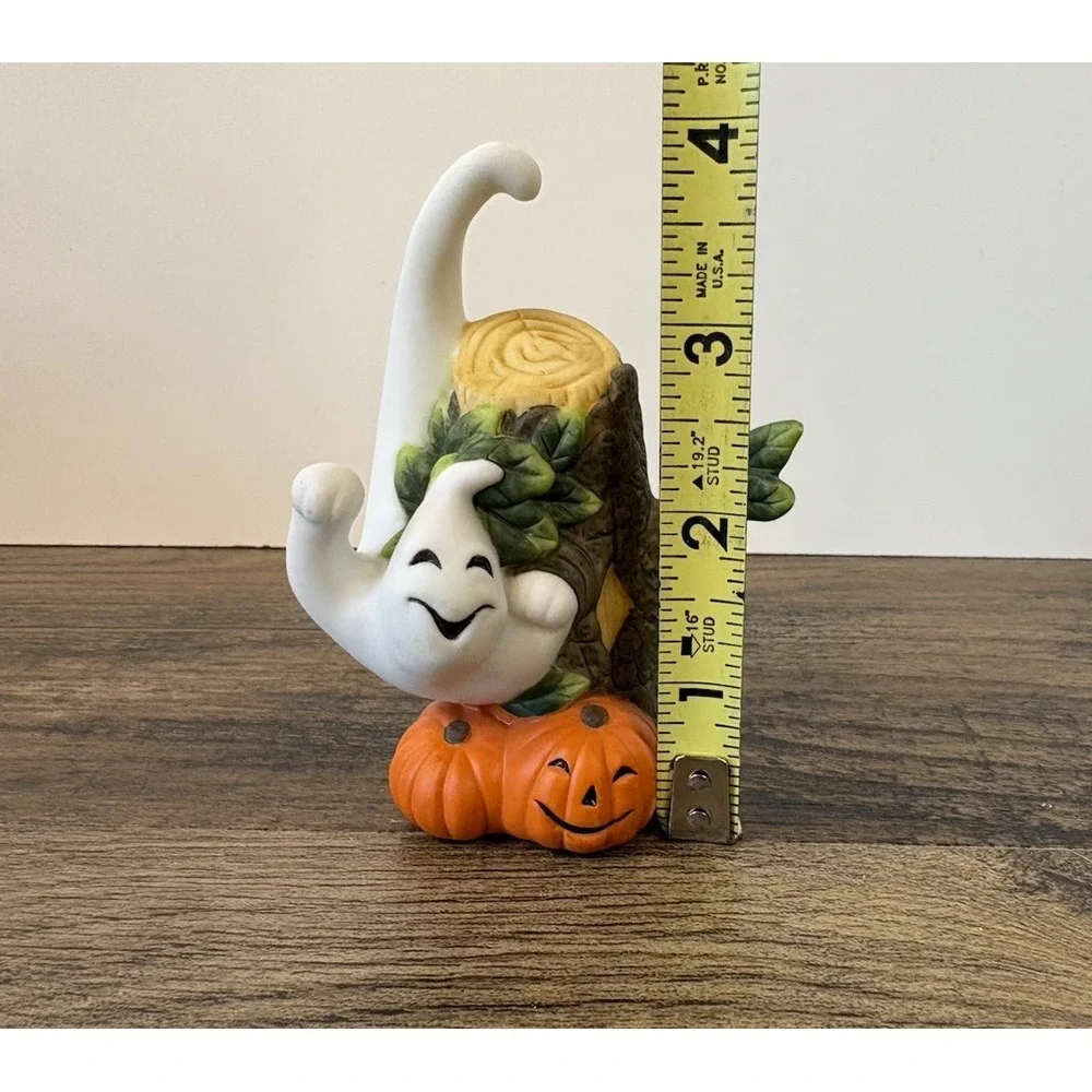 PartyLite Ceramic Halloween Ghost 3.75" Candle Snuffer P7025 Tree Pumpkin - Picture 9 of 9